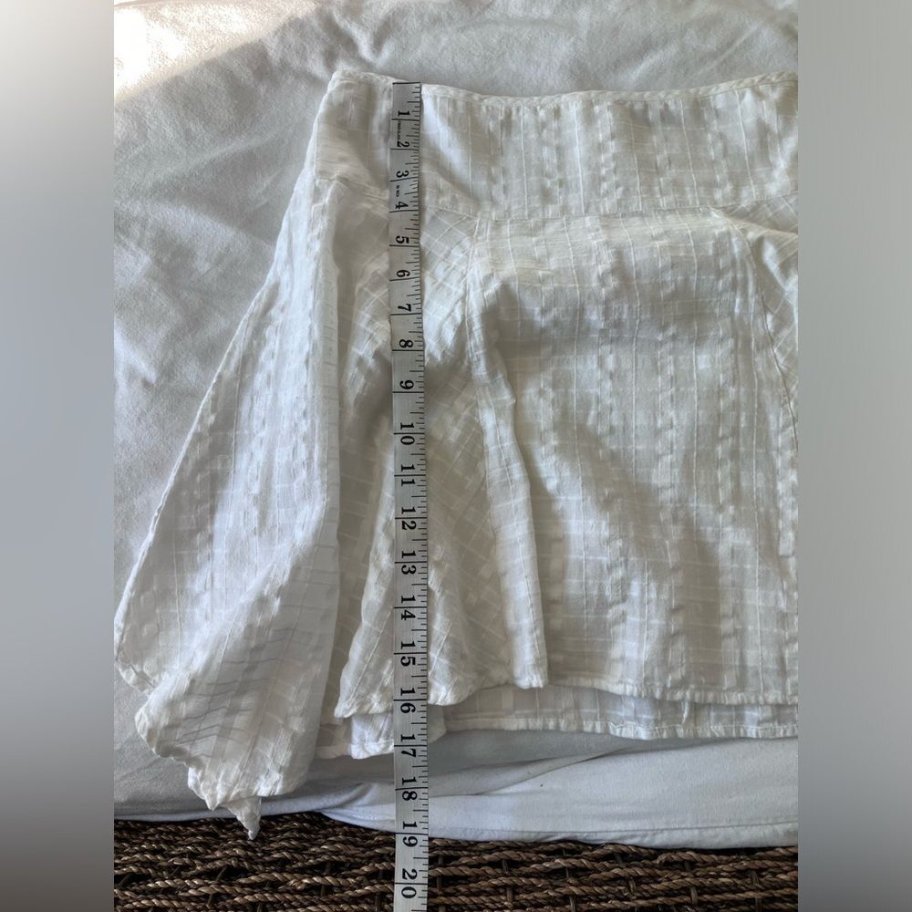 PRANA White Cotton Rhia Asymmetric Circle Skirt Size 4 - Picture 9 of 12